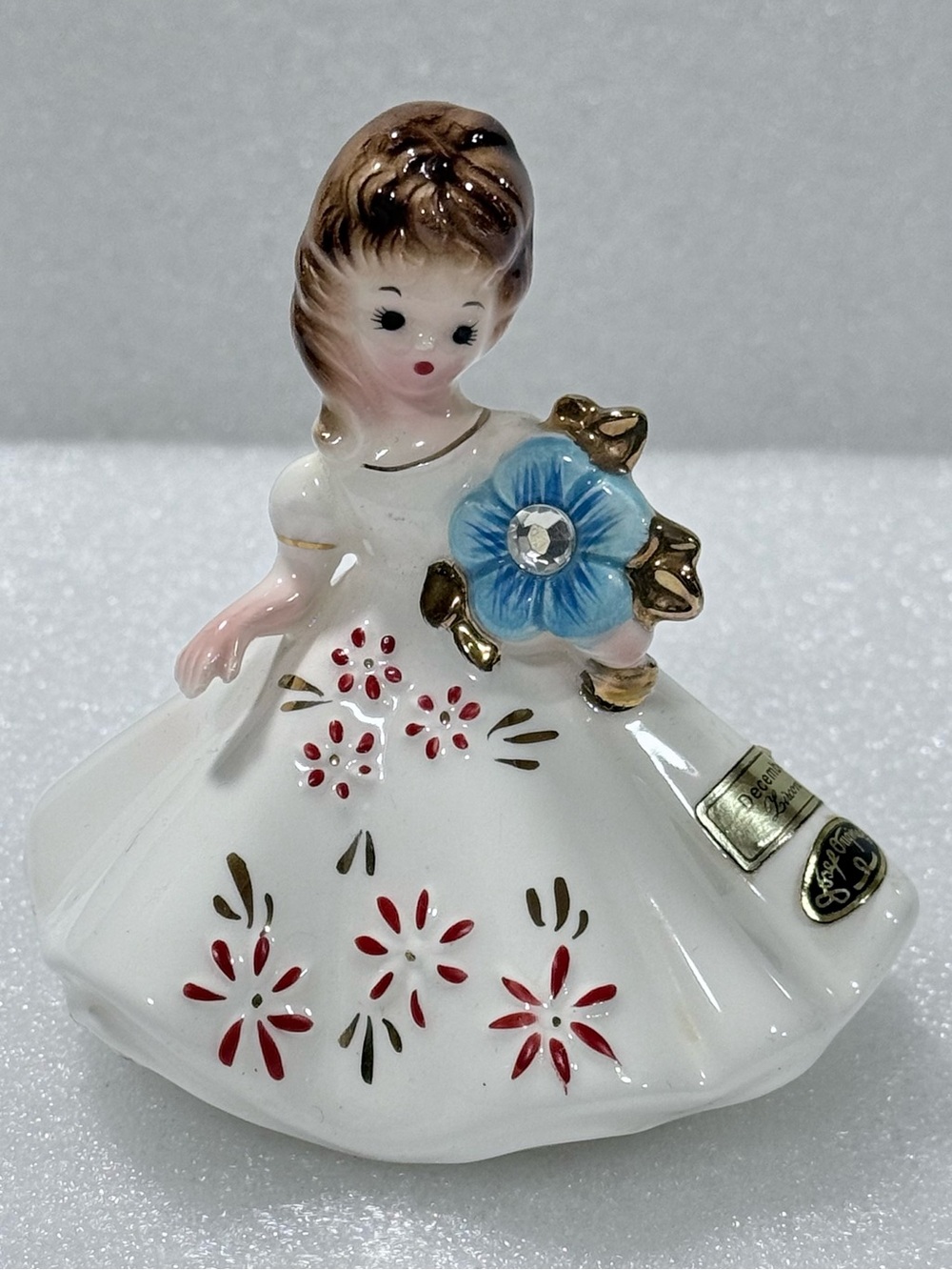 Vintage Josef Originals Birthstone Doll December